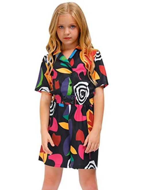 BesserBay Girl's Halloween Costume Eleven Front Button-Down Romper Jumpsuit 5-14 Years