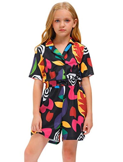 BesserBay Girl's Halloween Costume Eleven Front Button-Down Romper Jumpsuit 5-14 Years