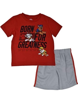 Nickelodeon Paw Patrol Chase Marshal Rubble Breathable Graphic T-Shirt & Mesh Shorts Set