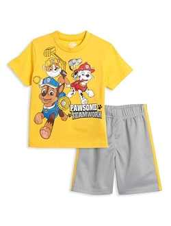 Nickelodeon Paw Patrol Chase Marshal Rubble Breathable Graphic T-Shirt & Mesh Shorts Set