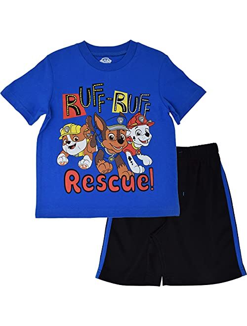 Rocky Nickelodeon Paw Patrol Chase Marshal Rubble Breathable Graphic T-Shirt & Mesh Shorts Set