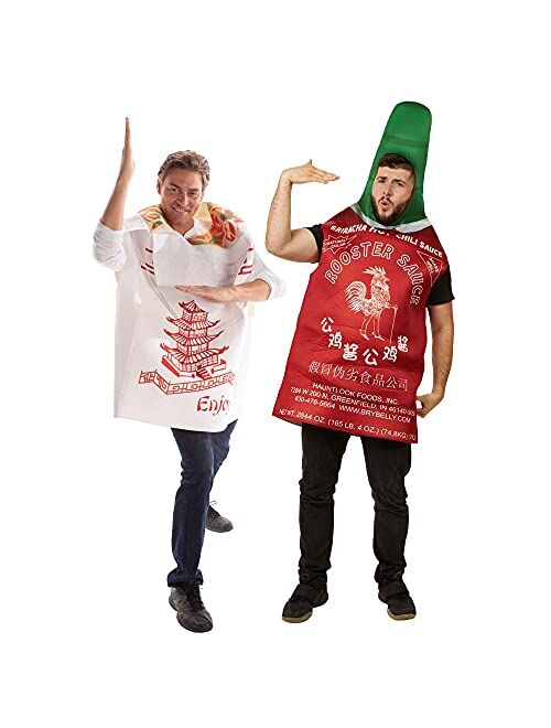 Hauntlook Chinese Takeout and Rooster Sauce Halloween Couples Costume - Funny Food Outfit