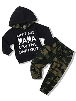 Nzrvaws Boy Clothes Baby Toddler Boy Clothing Sweater Long Sleeve Hoodie Sweatsuit Top Ripped Jeans Long Pants 2 Piece Outfit Set