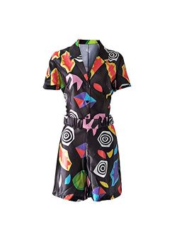 Jelysun Halloween Womens Eleven Cosplay Costume Adult Eleven Short Sleeve Dress Ouifit Party Role Play EL Jumpsuits