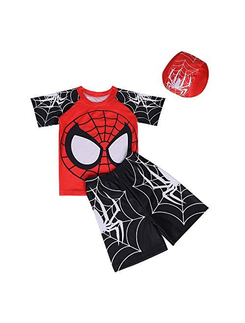 Ygheart Toddler Boys Two Piece Swimsuit Kids Swim Set Short Sleeve Bathing Suit Trunks and Shirt