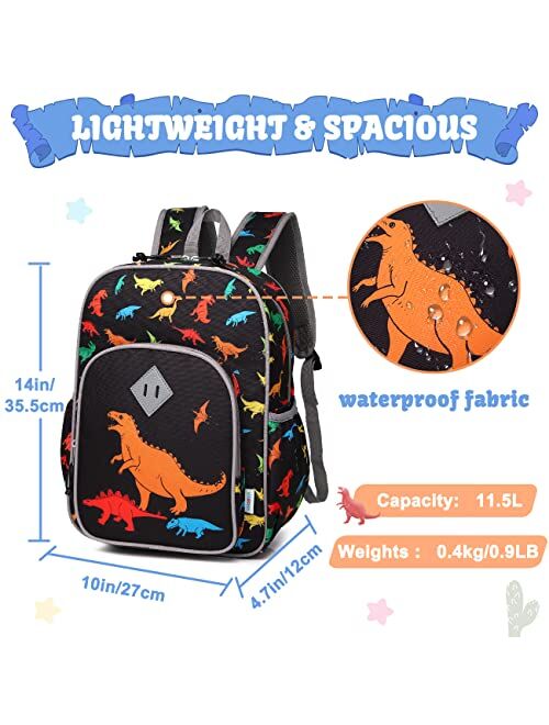 Toddler Kids backpacks,VASCHY Cute Lightweight Water Resistant Preschool Kindergarten Backpack for Boys and Girls Chest Strap