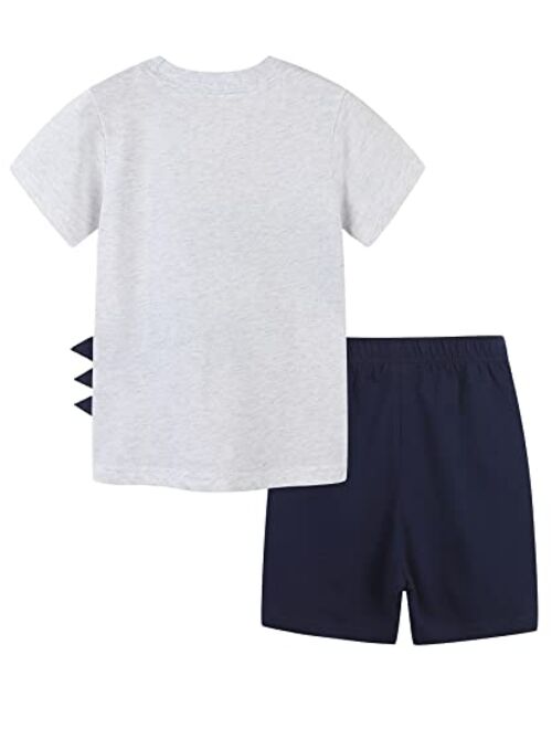 Bumeex Toddler Boy's Short Sleeve T-Shirt and Short Outfit Set 2-7T