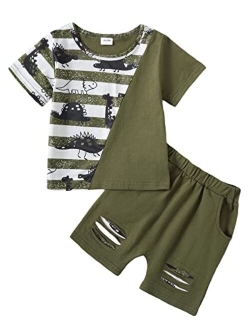 Mioglrie Toddler Baby Boy Clothes Tops Shorts Set Baby Clothes Boy Playwear Summer Boy Outfits