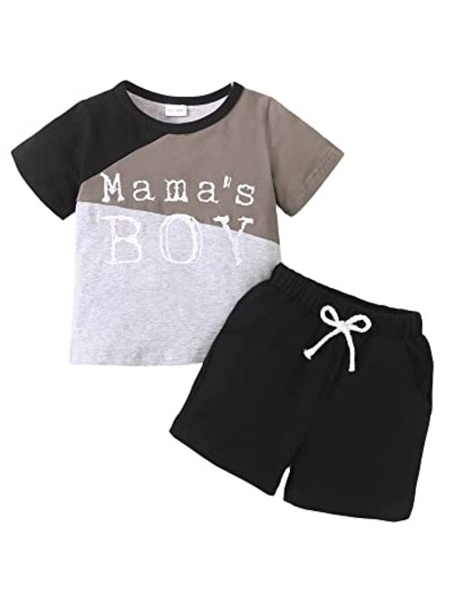 Mioglrie Toddler Baby Boy Clothes Tops Shorts Set Baby Clothes Boy Playwear Summer Boy Outfits