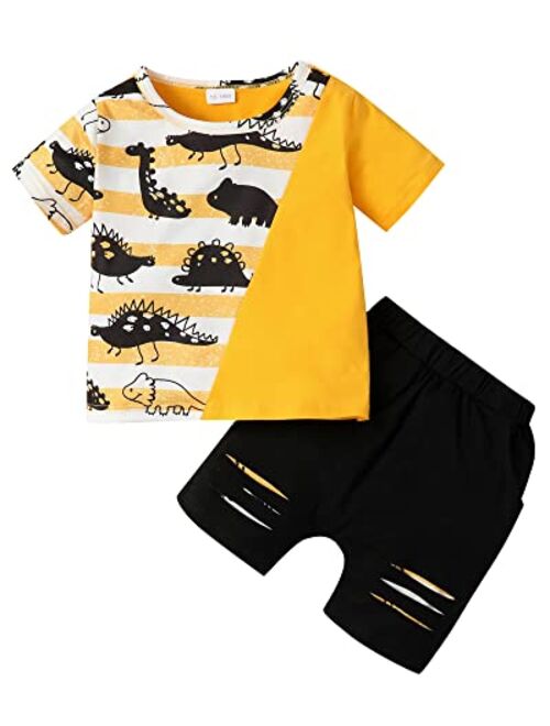 Mioglrie Toddler Baby Boy Clothes Tops Shorts Set Baby Clothes Boy Playwear Summer Boy Outfits