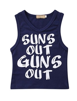 Mainesaka Toddler Boys Sun's Out Guns Out Tank Top Sleeevless T Shirt