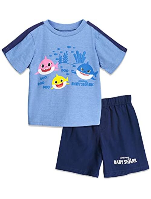 Pinkfong Baby Shark Short Sleeve Raglan Graphic T-Shirt & Shorts Set