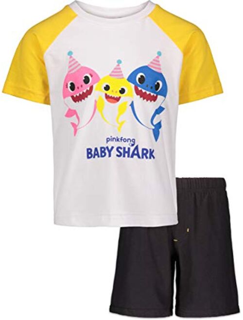 Pinkfong Baby Shark Short Sleeve Raglan Graphic T-Shirt & Shorts Set