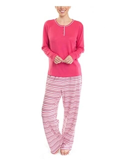 Women's Dreamscape Longsleeve Top and Pajama Bottom Butter Knit Sleep and Lounge Set