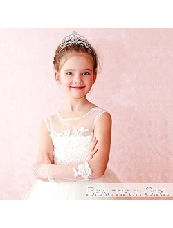 Yaomiao 8 Pieces Girls Crown Tiara Princess Crown Christmas Silver Rhinestone Princess Colorful Crystal Tiara Crown Glitter Crystal Tiara Headband Tiara Rhinestone Prince