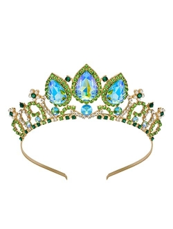 SWEETV Princess Tiaras for Little Girls, Kids Dress-up Crown Headband, Birthday Wedding Halloween Cosplay Hair Accessories