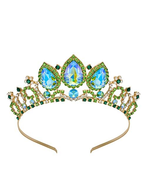 SWEETV Princess Tiaras for Little Girls, Kids Dress-up Crown Headband, Birthday Wedding Halloween Cosplay Hair Accessories