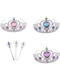 Wenosda Dress Up Tiara Crown Set Princess Costume Party Accessories for Kids/Girl/Toddler