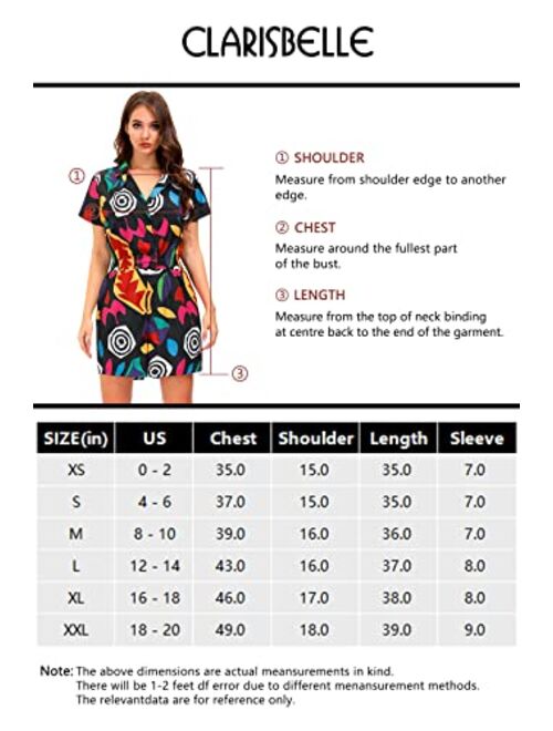 Clarisbelle Women's Halloween Stranger Eleven Wrap Button Down Romper Costume