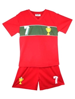 Default Boys Football Kit Set Summer Shorts New Girls Top Vest Size Age 2-14