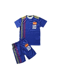 Default Boys Football Kit Set Summer Shorts New Girls Top Vest Size Age 2-14