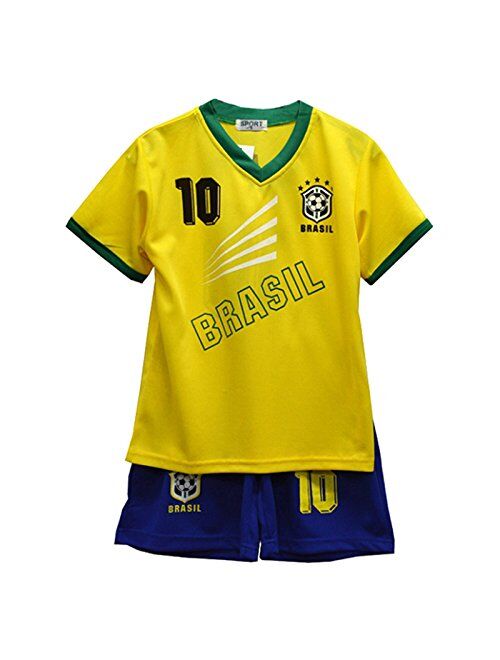 Default Boys Football Kit Set Summer Shorts New Girls Top Vest Size Age 2-14