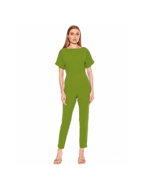 Women's ALEXIA ADMOR Sadie Boatneck Tapered Jumpsuit