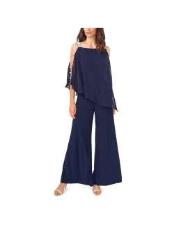 Women's Chaus Strappy Overlay Jumpsuit