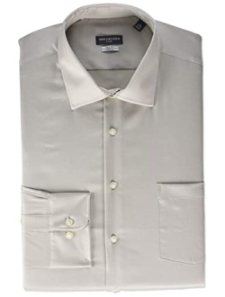 Mens BIG and TALL Dress Shirt Flex Collar Stretch Solid