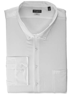 Mens BIG and TALL Dress Shirt Flex Collar Stretch Solid