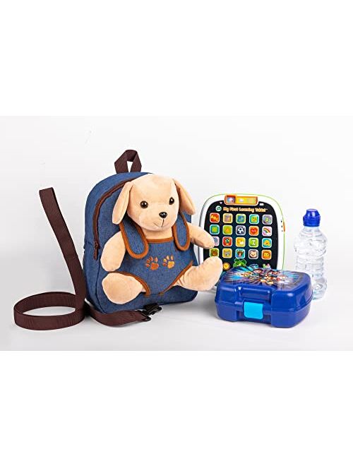 Bag&Carry Cute Dog Toy Toddler Backpack With Leash Kids Stuffed Animal Toy Backpack For Boy Girl Kids Backpacks For Boys And Girls 2 3 4 5 6 Years Old With Plush Toy (pup