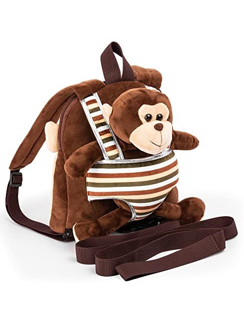 Bag&Carry Cute Dog Toy Toddler Backpack With Leash Kids Stuffed Animal Toy Backpack For Boy Girl Kids Backpacks For Boys And Girls 2 3 4 5 6 Years Old With Plush Toy (pup