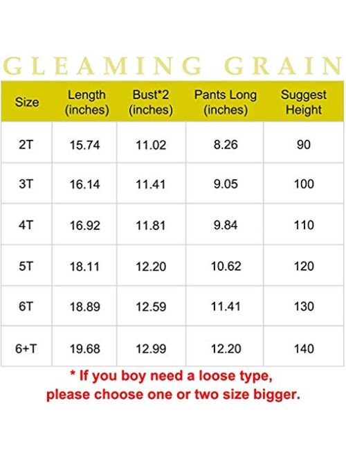 GLEAMING GRAIN Little Boys Shorts Set Toddler Boys 100% Cotton Summer Short Sleeve T-Shirts and Shorts Clothing Sets 2PCS