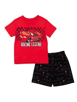 Pixar Cars Lightning McQueen French Terry Shorts Set