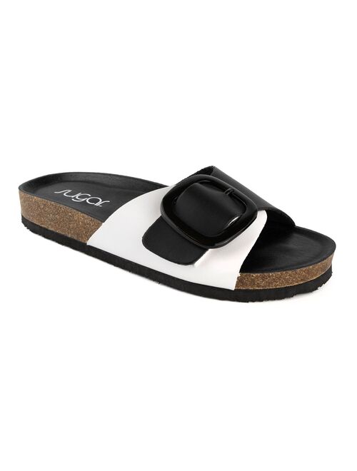 sugar Zerri Women's Buckled Slide Sandals