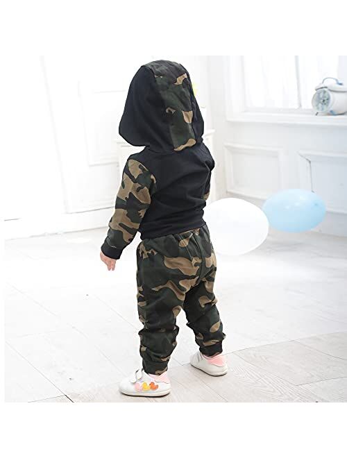 Renotemy 1-4T Toddler Baby Boys Clothes Winter Fall Outfits Kids Cotton Little Boy Clothes Long Sleeve Sweatshirt Pants Outfits Sets