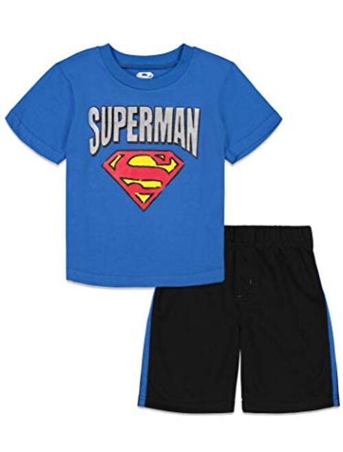 DC Comics Batman Superman Boys T-Shirt and Mesh Shorts Set