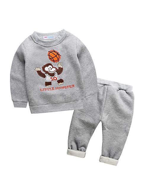 Mud Kingdom Cute Unisex Kids Outfits Pattern Jogging Set