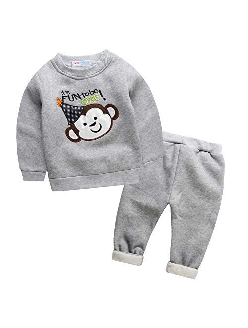 Mud Kingdom Cute Unisex Kids Outfits Pattern Jogging Set