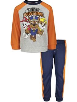 Nickelodeon Paw Patrol Rocky Rubble Marshall Fleece Pullover Sweatshirt and Jogger Pants Set Toddler to Big Kid