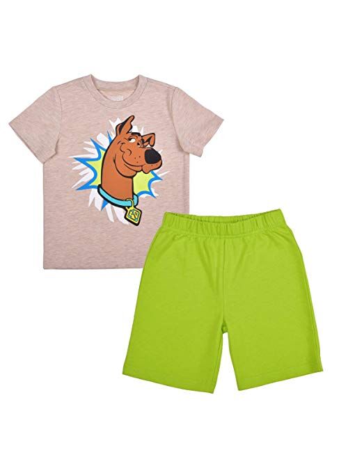 Scooby-Doo Warner Bros Scooby Doo Boy's 2-Piece Scooby Snack Shirt and Short Set