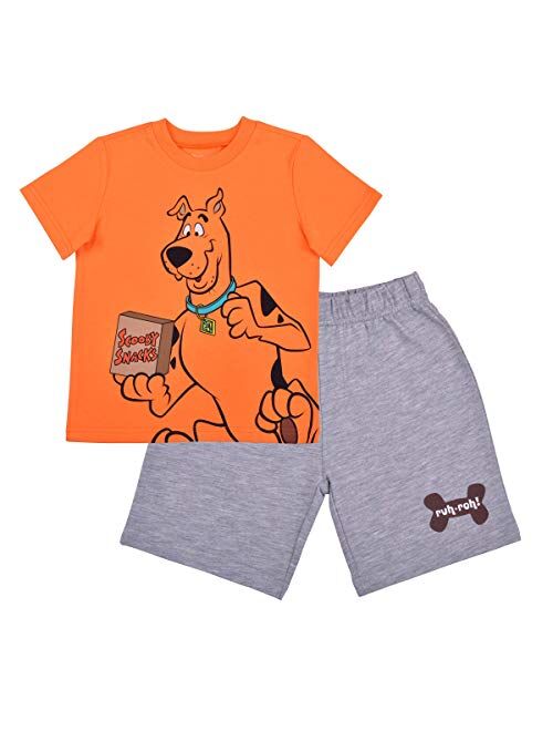 Scooby-Doo Warner Bros Scooby Doo Boy's 2-Piece Scooby Snack Shirt and Short Set