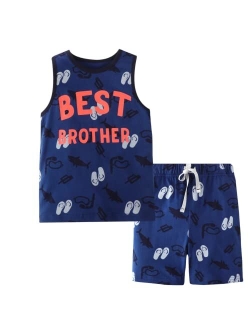 Mssmart Toddler Boy Clothes Kids Summer Cotton Clothing Sets Little Boys Outfits Size 2-7T