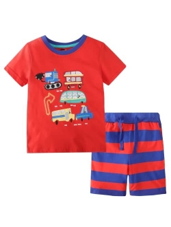 Mssmart Toddler Boy Clothes Kids Summer Cotton Clothing Sets Little Boys Outfits Size 2-7T