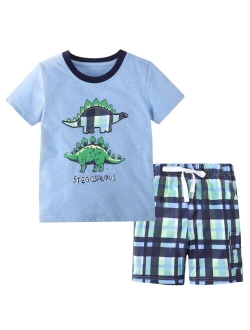 Mssmart Toddler Boy Clothes Kids Summer Cotton Clothing Sets Little Boys Outfits Size 2-7T