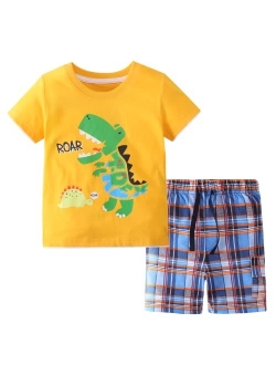 Mssmart Toddler Boy Clothes Kids Summer Cotton Clothing Sets Little Boys Outfits Size 2-7T