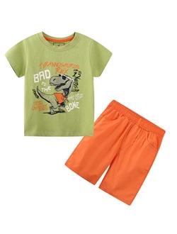 Mssmart Toddler Boy Clothes Kids Summer Cotton Clothing Sets Little Boys Outfits Size 2-7T