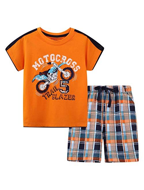 Mssmart Toddler Boy Clothes Kids Summer Cotton Clothing Sets Little Boys Outfits Size 2-7T