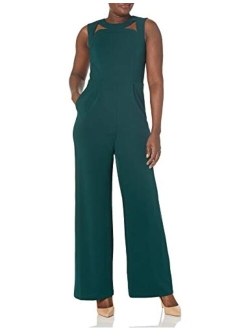 Women's Sleeveless Jumpsuit with Cut Outs