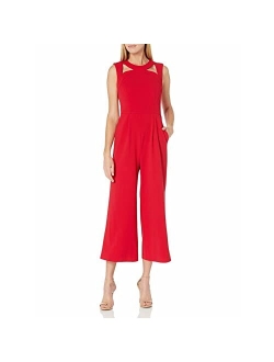 Women's Sleeveless Jumpsuit with Cut Outs